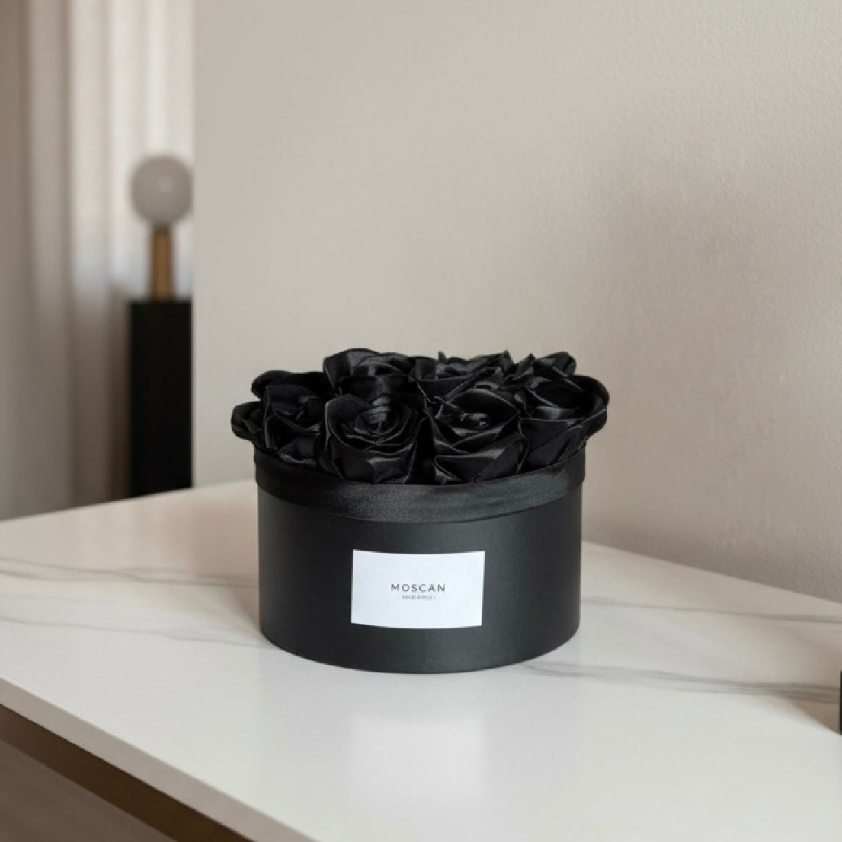 Black Silk Rose Box – Medium