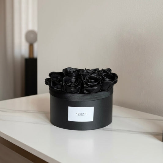 Black Silk Rose Box – Medium